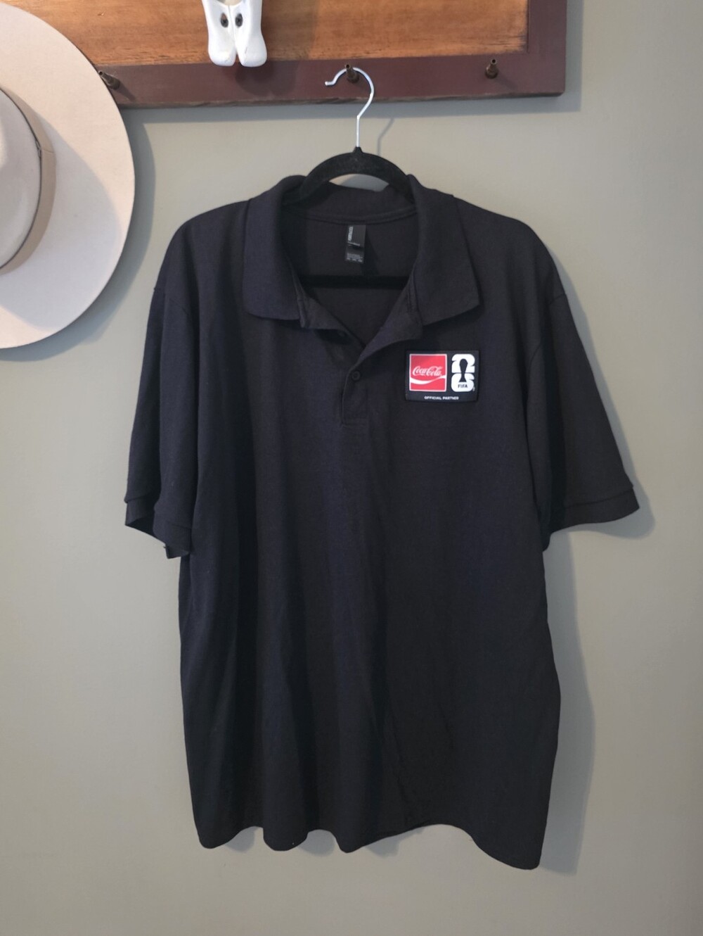 FIFA Coca-Cola Black Polo Size 2XL